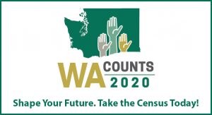Washington Counts 2020. Shape your future. Take the census today.