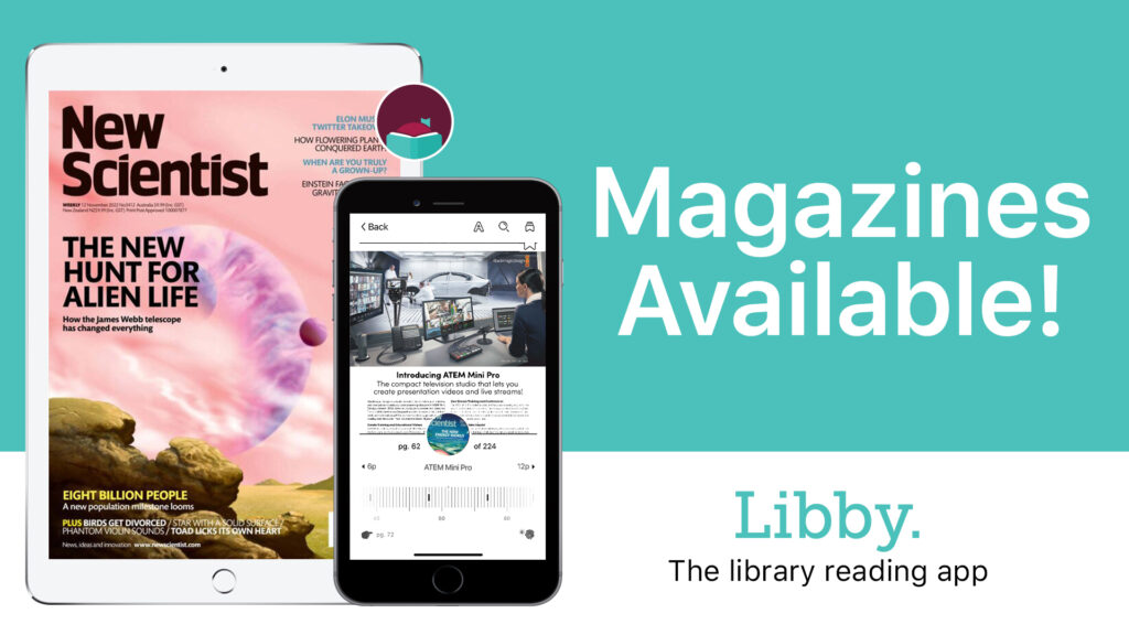 Magazines available on the Libby library reading app.