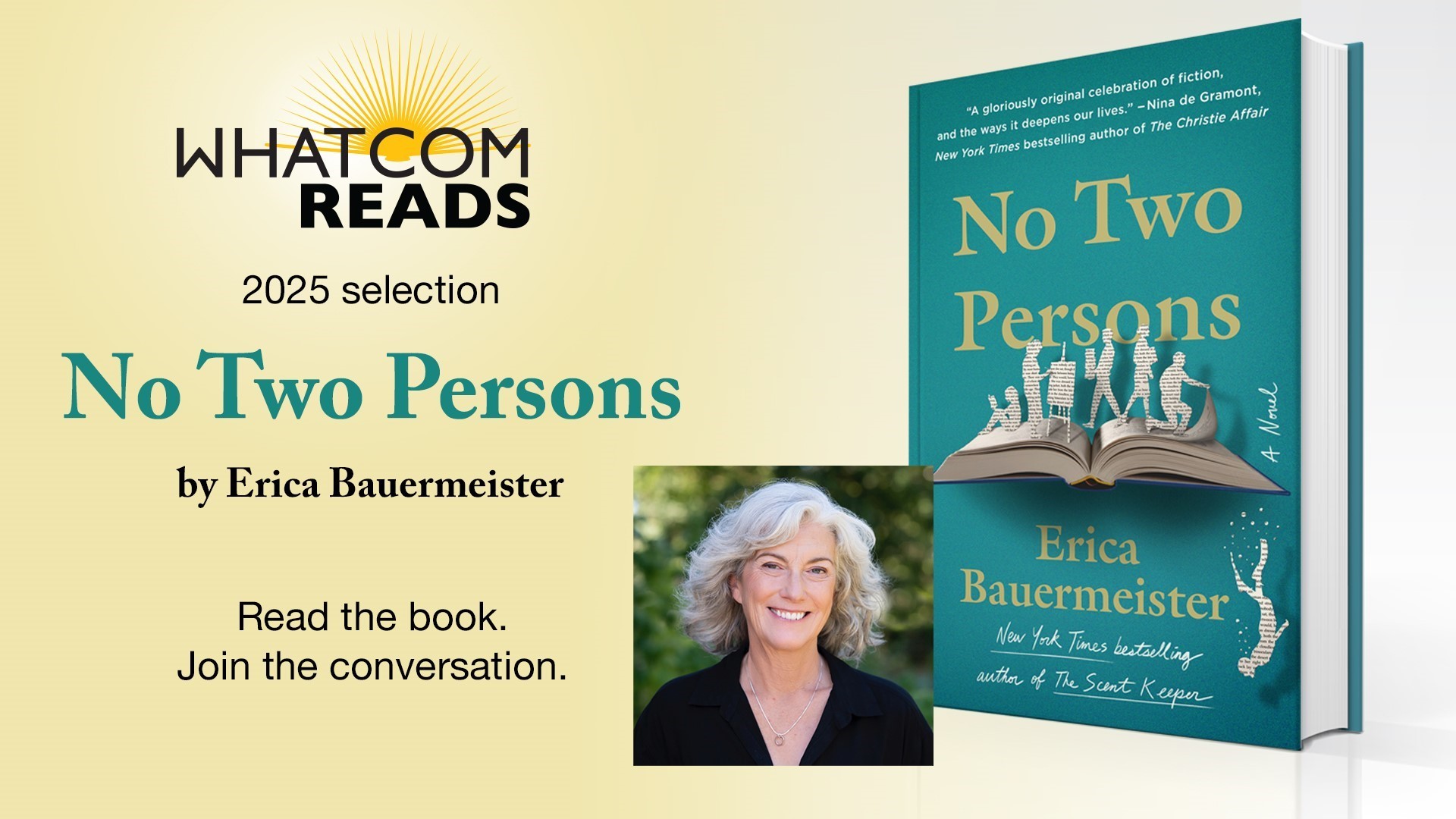 Whatcom READS 2025 Selection: No Two Persons by Erica Bauermeister