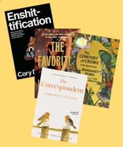 Cover images of the four books mentioned in the article.