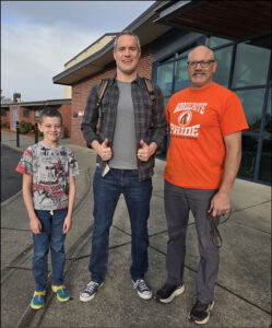 Dan Gemeinhart with Boy and Principal