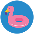 flamingo floatie icon