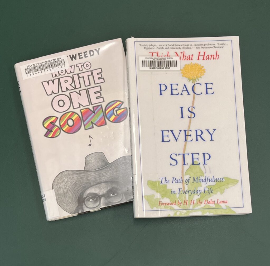 Two books: Pease is Every Step and How to Write One Song