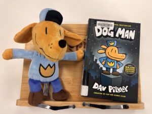 Dog Man book and stuffed animal