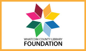 Whatcom County Library Foundation logo with yellow border